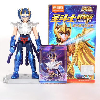 Blokees Gold Saint Boneco de Ação DIY Brinquedos de Montar Seiya Shiryu Hyoga Dohko Camus Shina Coleção de Blocos de Montar