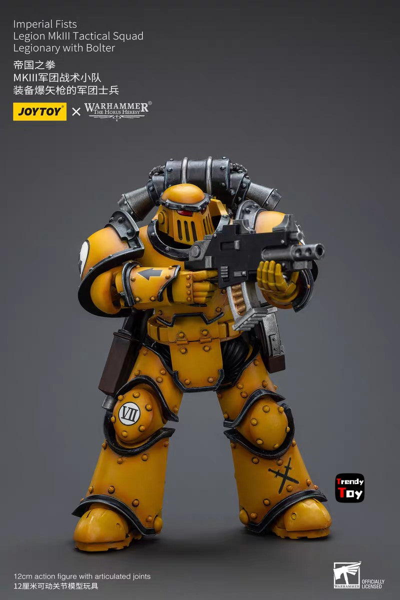 ?JOYTOY?Warhammer 40K Imperial Fists Mkll Legionários Táticos 4 Peças 1/18 Action Figure Brinquedo Colecionável