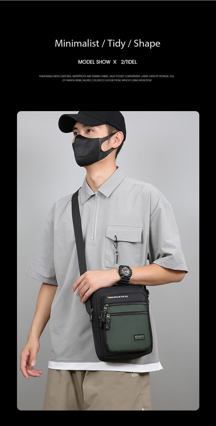 New Fashion Oxford Men Crossbody Bag Single Shoulder Bags Big Capacity Storage Bag Fashion Multi-Pockets Business Crossbody Bags