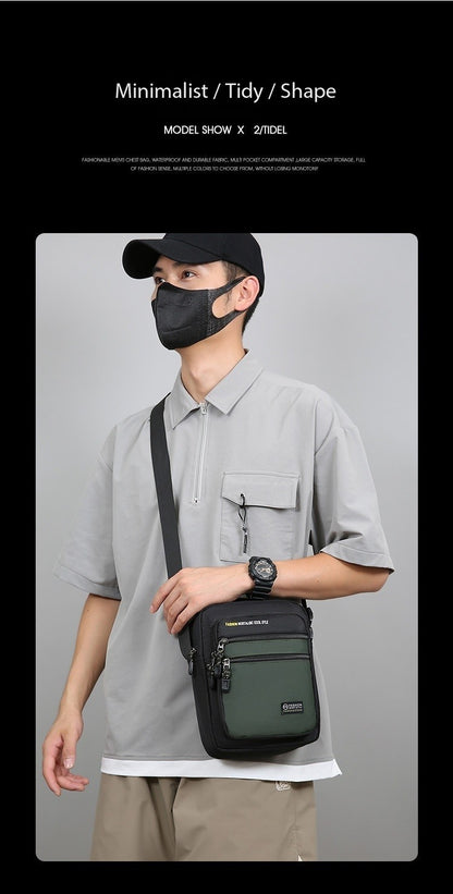 New Fashion Oxford Men Crossbody Bag Single Shoulder Bags Big Capacity Storage Bag Fashion Multi-Pockets Business Crossbody Bags