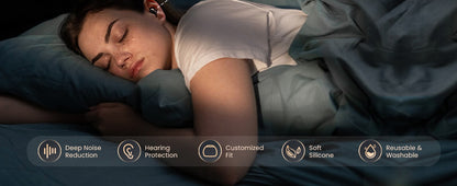 Eayburst Ear Plugs for Sleeping Noise Cancelling Silicone EarPlugs for Concerts Traveling Studying Focus Reusable Ear Protection