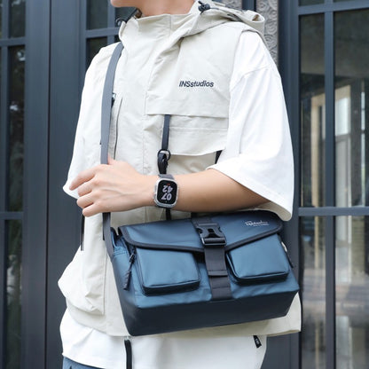 Men's Crossbody Bag Nylon Lightweight Chest Shoulder Bag with Zipper Pocket Waterproof Outdoor Travel Sport Messenger Bag