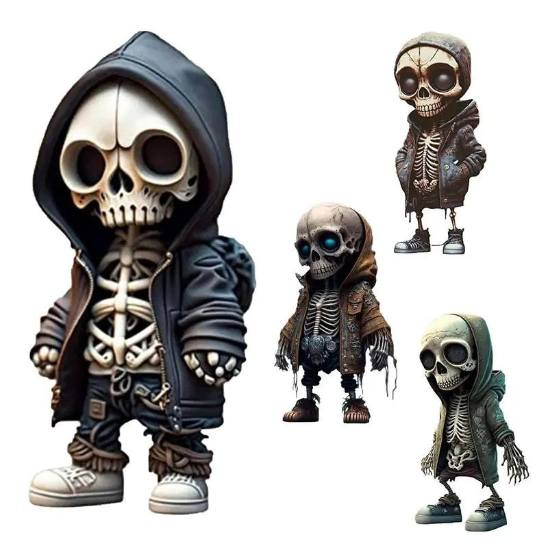 Cool Skeleton Dolls Figurines Skull Resin Statue  Halloween Party Decoration Home Accessories Living Room Bedroom Gift