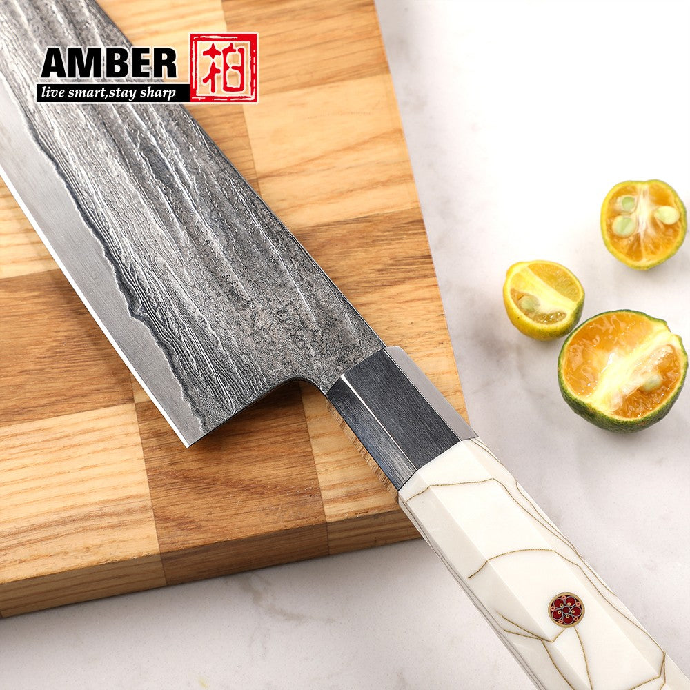 1-6 PCS Kitchen Knife 67 Layers Damascus Steel 10Cr15CoMoV core Kitchen Chef Slicing Utility Paring Knife Set mesh resin Handle
