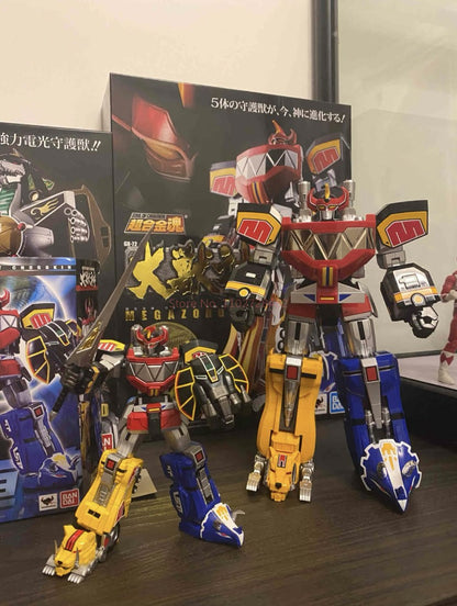 Em Estoque Bandai Dx Mighty Morphin Power Rangers Anime Daizyuzin Action Figures Kyoryu Sentai Zyuranger Modelo Brinquedos Infantis Presentes