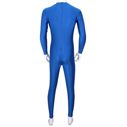 Mens Full Body Spandex Zentai Suit Black Long Sleeve Unitard Adult Zipper Back Footless Ballet Dancewear Bodysuit Costumes