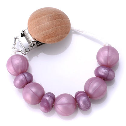 New Silicone Beads Dummy Clip Holder Soother Pacifier Clips Chain for Baby Teething Toys Chew Gifts Accessories BPA Free