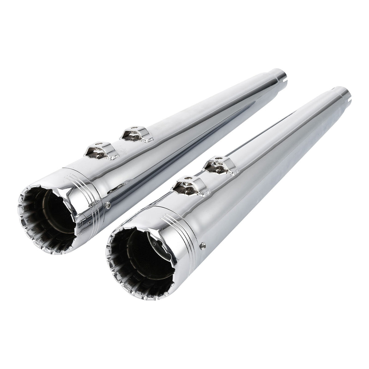 Motorcycle 4' Exhaust Pipes For Harley Touring Road King Models With Dual Exhaust 1995-2016 2015 2014 2013 2012 11 Black/Chrome