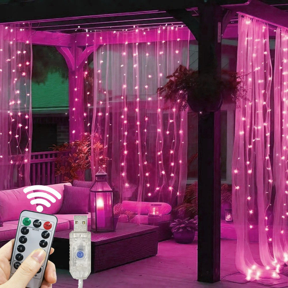 3/6m LED Curtain String Lights USB Festoon Remote Control Garland Fairy Lights Wedding Christmas Decoration for Home Bedroom