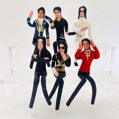 28cm Michael Jackson Action Doll Michael Jackson Cosplay Props Soft Stuffed Doll Abstract Joint Mobility Doll Collection Gift