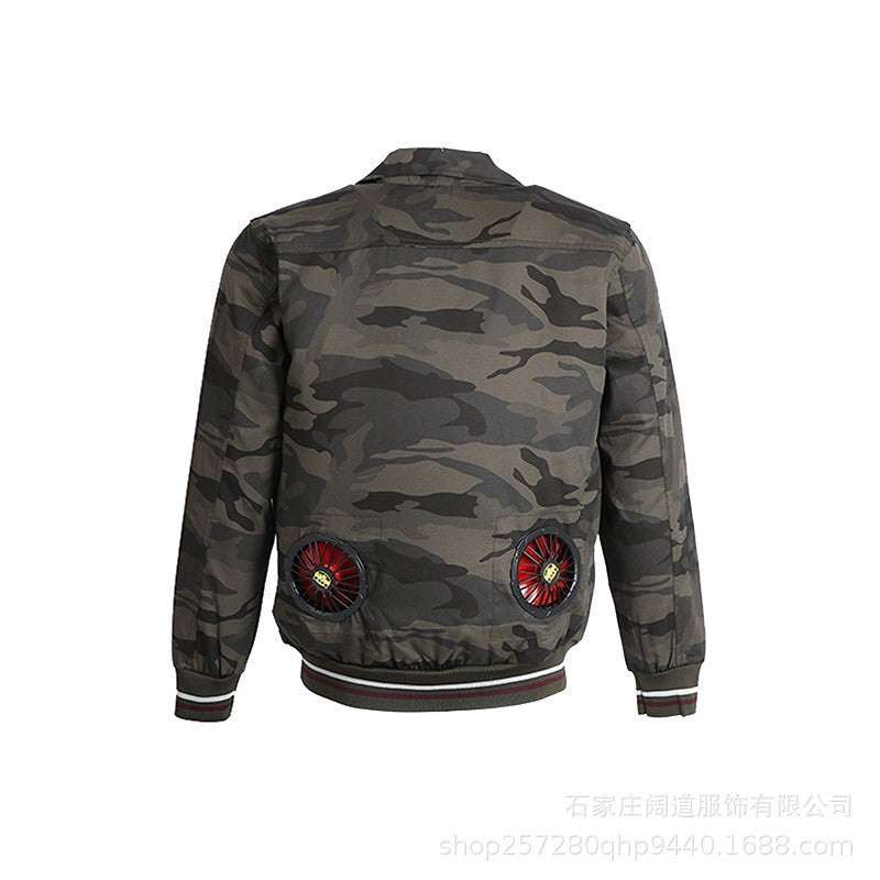 Summer Cooling with Fan Refrigeration Charging Air Conditioning Clothes Cotton Camouflage Clothing Construction Site Labo