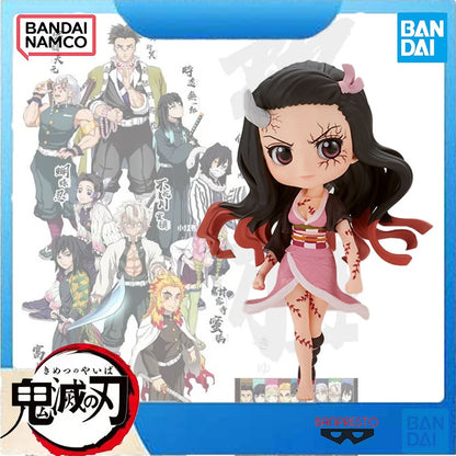 Bandai Oficial Demon Slayer Q posket Petit - Nove Hashiras e Nezuko - Kyojuro Rengoku, Mitsuri Kanroji, Miniatura Oficial