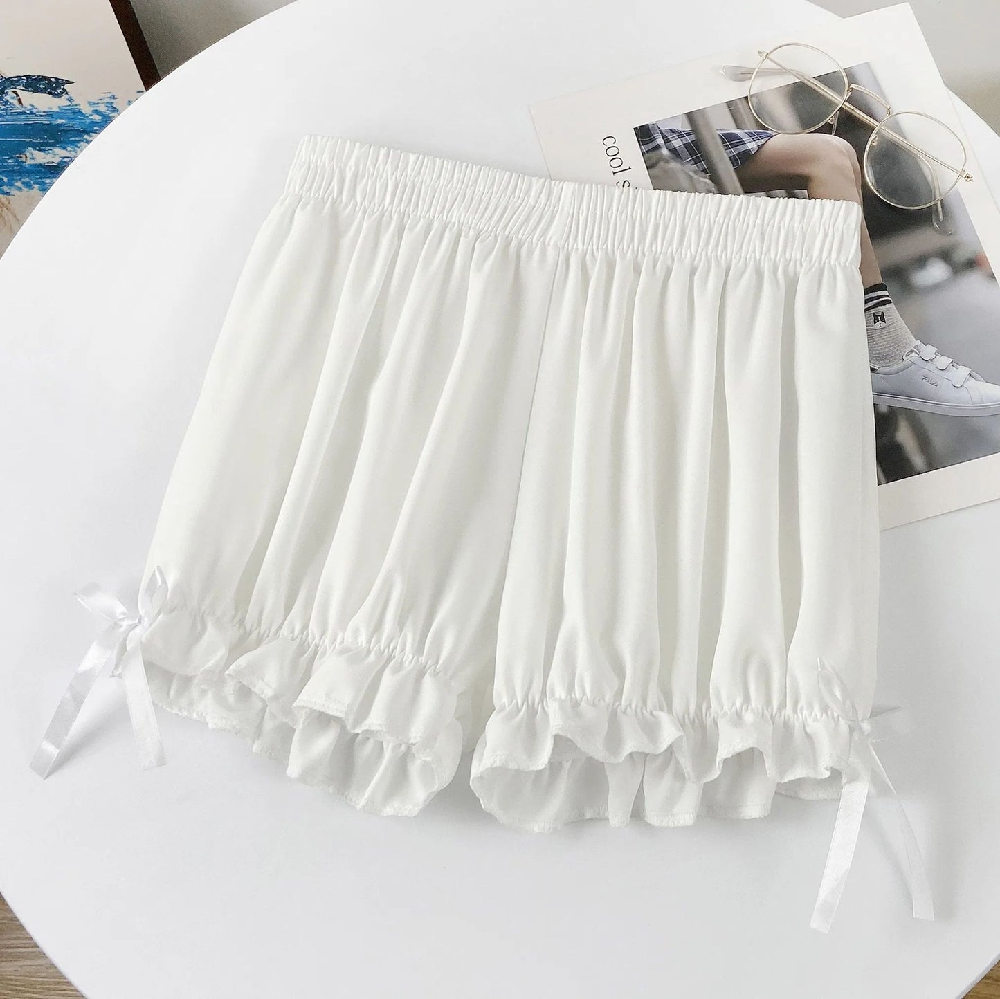 Summer Women's Shorts Bow Lace Thin Anti-exposure JK Lolita Pumpkin Leggings Outerwear Loose Bloomer Shorts Safety Pants