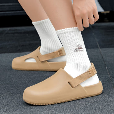 2025 New Casual EVA Sandal Men'S Non-Slip Flip-Flop Mule Design Comfortable Breathable Slip-On Lazy Shoes Adults Home Slippers