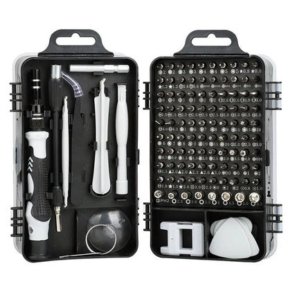 Conjunto de Chaves de Precisão 115 em 1 Ferramentas Manuais de Reparo Eletrônico Pontas Magnéticas para Micro Brocas para iPhone PC Mac DIY Console de Jogos