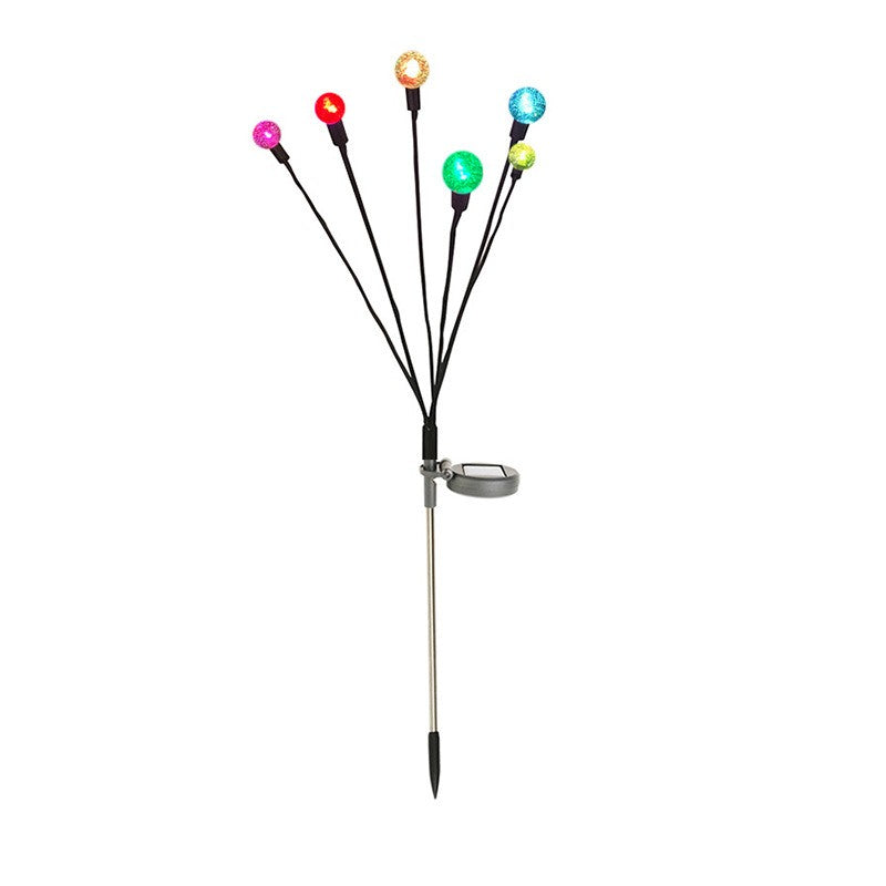 6/8/10 LED Solar Powered Garden Lights Firefly Lights Outdoor Waterproof Vibrant Swaying Lights for Patio Pathway Decoration