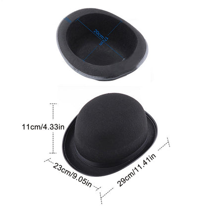 Casual Black Hat Christmas Bowler Hat Bowler Derby Hat For Men Women Fashion Party Formal Fedora Costume Unisex Soft Hat