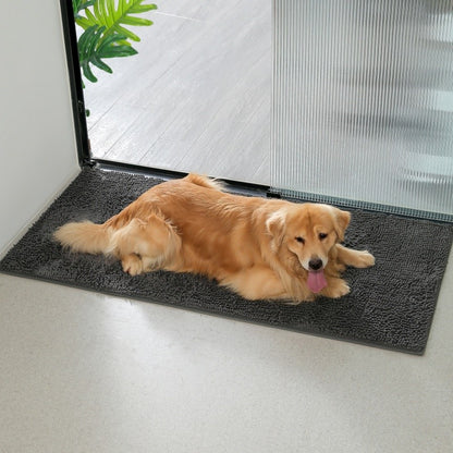Tapete de Porta Para Patas Sujas de Cães, Absorve Umidade e Sujeira, Tapete Lavável Antiderrapante Absorvente, Microfibra de Secagem Rápida, Tapete de Lama Para Cães,