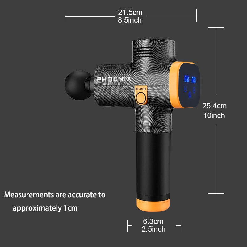 Phoenix A2 Massage Gun Relaxamento Muscular Massageador de Tecido Profundo Vibrador Dinâmico Costas Portátil de Mão Display Pistola de Fáscia Massagem