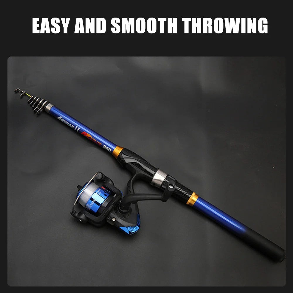 Vara de pesca telescópica de carbono leve 1.5M-3M, acessórios de ferramenta de pesca ao ar livre para pesca noturna e pesca ao ar livre