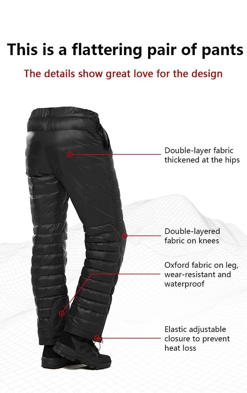 Naturehike 90% Duck Down Pants 700FP Yushang Double Side Zipper Warm Insulation Pant Waterproof Windproof Winter Outdoor Trouser