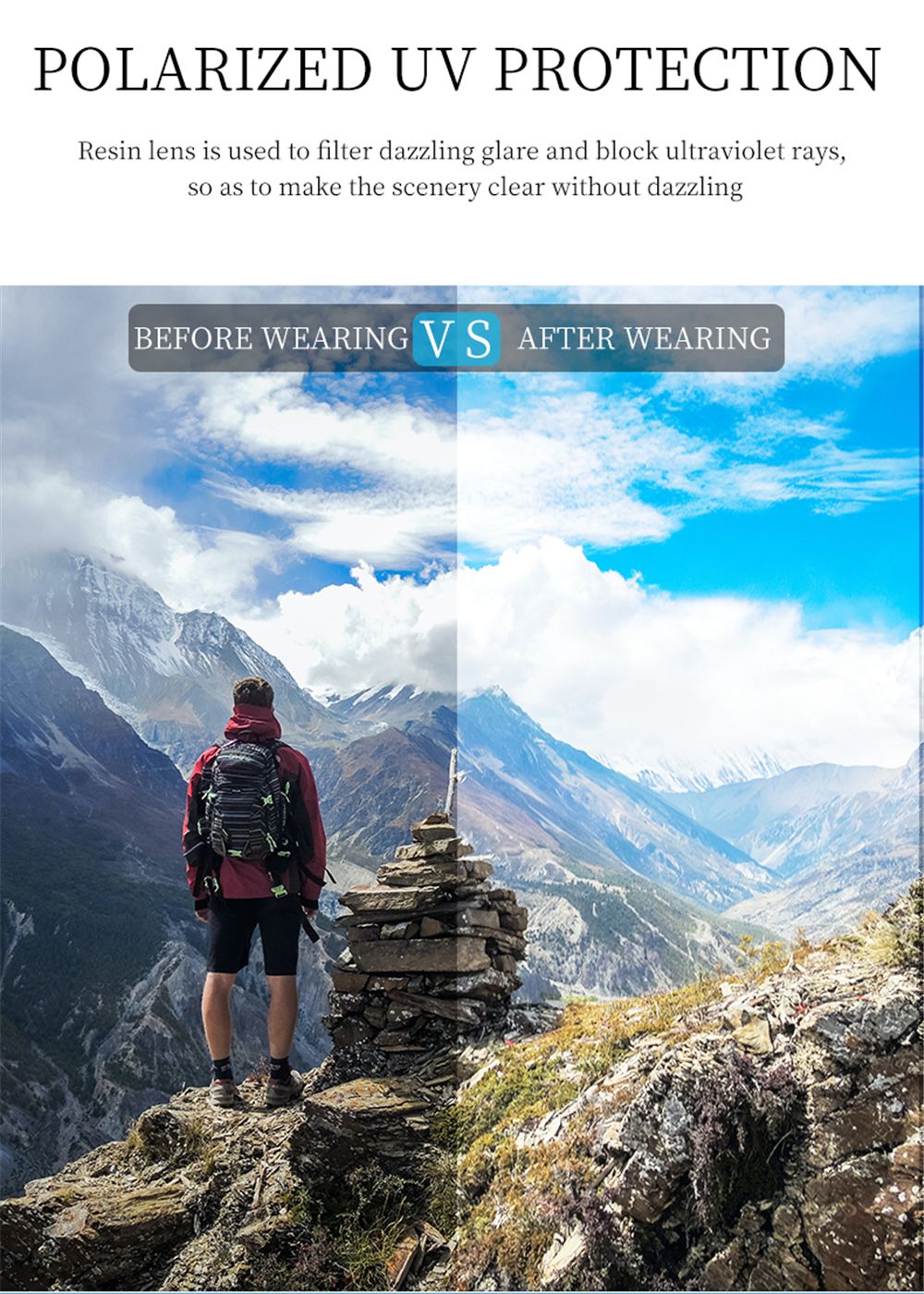 VIVIBEE Flip Up Clip on Sunglasses Polarized Men Driving Women Fishing UV400 Night Vision Sun Glasses Clips Universal Goggles