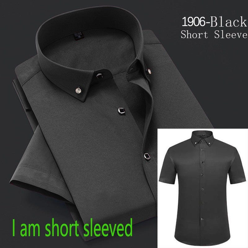 New Men's White Shirt Korean High End Version Free Shipping Popular Clothes Short Sleeve Long Sleeve Casual Suit Bottom Shirts