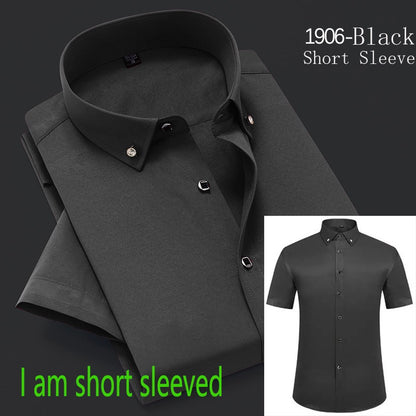 New Men's White Shirt Korean High End Version Free Shipping Popular Clothes Short Sleeve Long Sleeve Casual Suit Bottom Shirts
