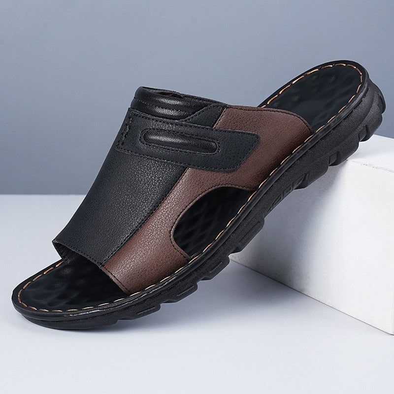 Men's sports shoes, summer casual shoes, beach sandals, slippers, outdoor walking, comfortable, leather, fashionable, lightweigh