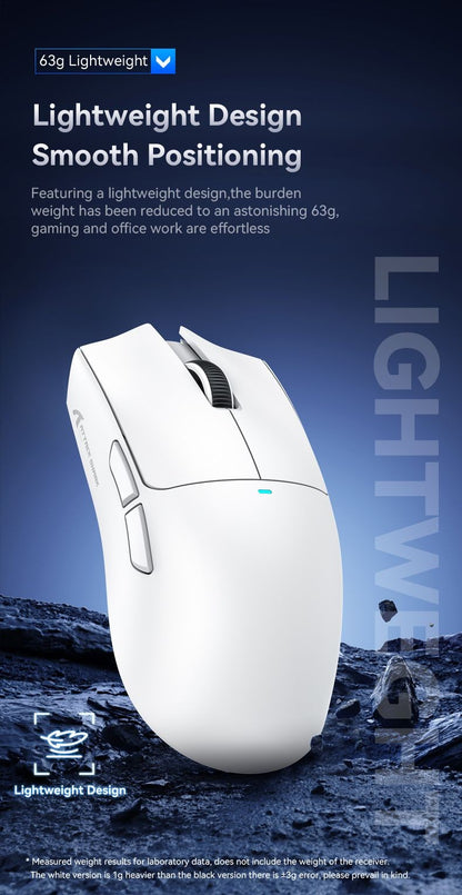 Mouse Gamer Attack Shark X11 Wireless, Conexão Tri-Modo 2.4GHz/Com Fio/Bluetooth PAW3311 22000DPI 400IPS RGB para PC