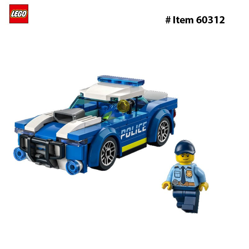 LEGO 60312 City Carro de Polícia para Crianças a Partir de 5 Anos com Minifigura de Policial, Pequena Ideia de Presente, Conjunto de Construção de Perseguição de Carros