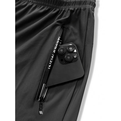 Calça Moletom Masculina de Pesca Calça Jogging Masculina de Seda Gelada Altamente Elástica com Bolsos com Zíper Calça Esportiva Respirável Elástica Presente Masculino