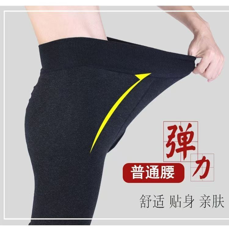 -30° Winter Thicken Keep Warm Long Wool Sheepskin Pants One Piece of Fur Men's and Women's High Waist Wool Liner Pants