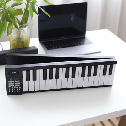 Teclado eletrônico dobrável de 61 teclas Piano portátil com display LED/Bateria embutida/Instrumento musical de teclado eletrônico