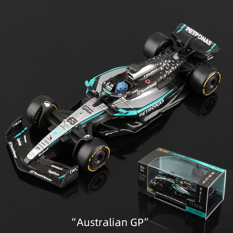 Bburago 1:43 Modelo F1 Com Capacete 2025 Liga Miniatura Diecast Carro de Corrida Fórmula Brinquedo MCL39 W16 SF25 RB21
