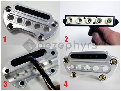 Capa de Suporte de Velocímetro Lateral/Remoção para Motocicleta Braçadeira Superior Guidão Riser Mount para Harley Sportster Iron XL883 Forty-Eight 95-20