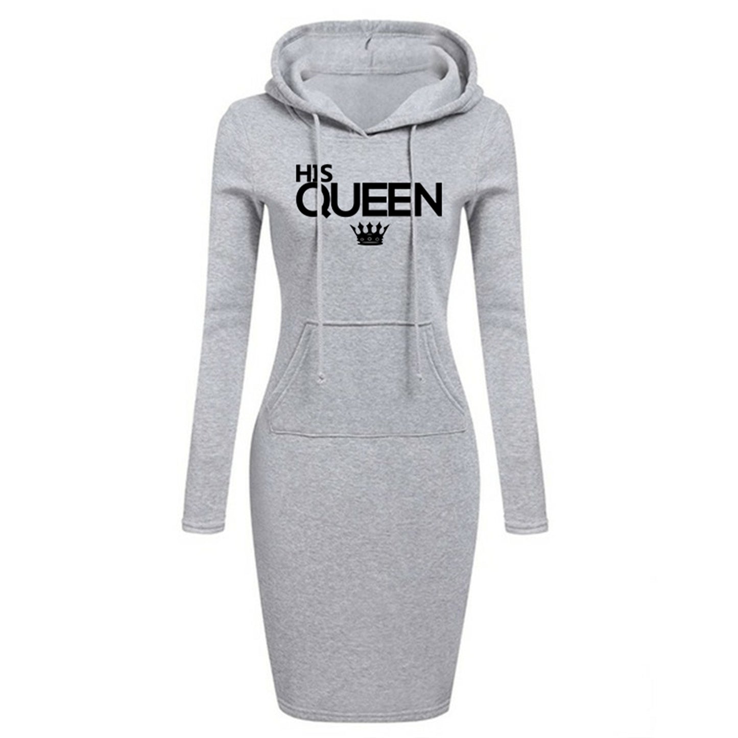 Daily Women's Dresses Simple Women's Dresses Hooded Athletic Casual Knee Dress Hoodie Pockets Slim Fit Hot Fashion