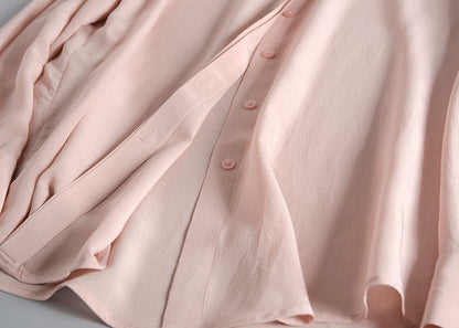 2025 Spring New Women's Silk Shirt Women's Long Sleeve 100% Mulberry Silk Blouse 16 MM White-collar OL Style Shirts For Women