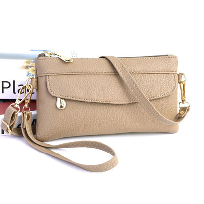 Portable Wallet PU Leather Hangbag Female Long Clutch Purses Coin Pocket Ladies Single Shoulder Crossbody Bag Money Bag