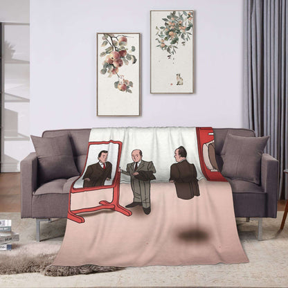 Mirror of Identity Flannel Blankets Winter Guy Billout Super Warm Throw Blanket for Child Novelty Bedspread Sofa Bed Cover