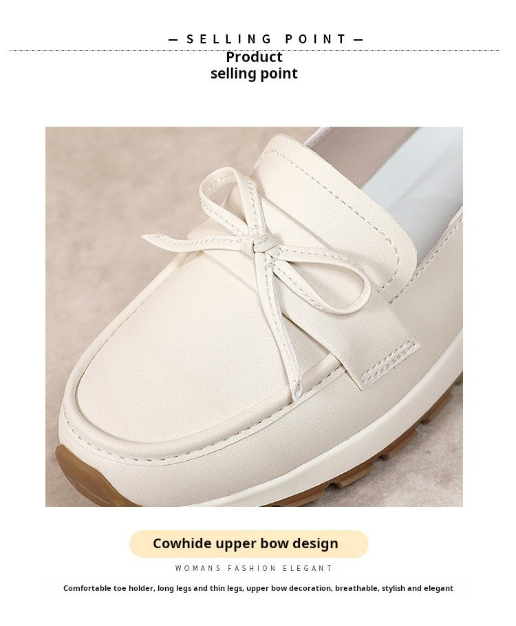 Genuine Leather Women Flats Fashion Casual Women Shoe Moccasins Shoes Woman Slip on Flat Shoes Black Ladies Shoes Plus Size