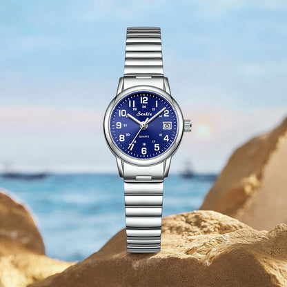 LIGE Sunkta Fashion Luxury Woman Watch Elegant Classic Simple Waterproof Calendar Stainless Belt Women's Wristwatch  Ladies Gift