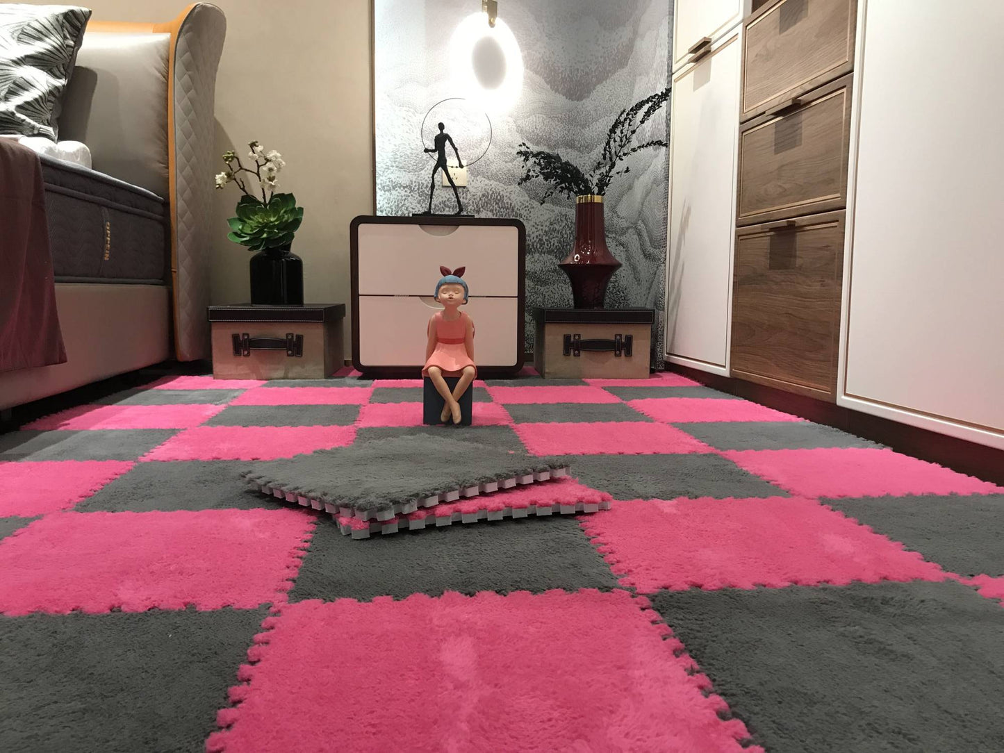 Soft Plush Children's Mat Baby Play Mat Baby Toys Eva Foam Puzzle Carpet In Children's Room Keep Warm Playmat 30*30*1CM