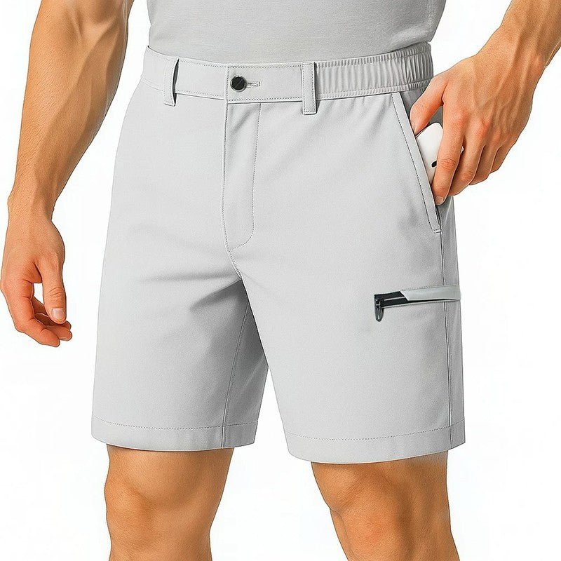 Dress Shorts Men Quick Dry Casual Bermuda Shorts Summer Ice Silk Cooling Business Zipper Fly Formal Shorts Men Work Wear Office