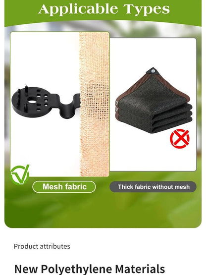 50Pcs Shade Cloth Clips Shade Fabric Clamps Grommets For Net Mesh Cover Sunblock Fabric In Garden Backyard Greenhouse Fixer