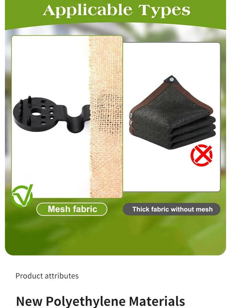 50Pcs Shade Cloth Clips Shade Fabric Clamps Grommets For Net Mesh Cover Sunblock Fabric In Garden Backyard Greenhouse Fixer
