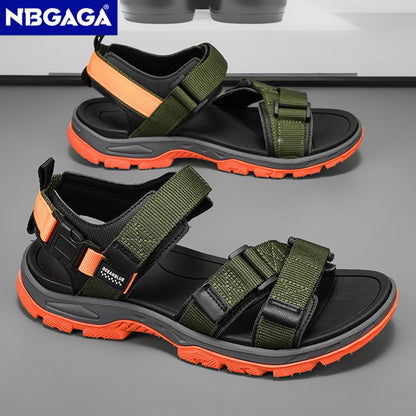 Summer Men's Sandals Trendy Casual Outdoor Sport Shoes for Holidays Beach Breathable Wear-Resistant Hiking & Walking Sandals