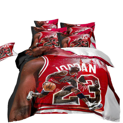2025 Fashion Basketball Star Jor.dan Bedding Sets Pillowcase 2/3pcs Duvet Cover Set Quilt Cover for Young Boys Bedroom