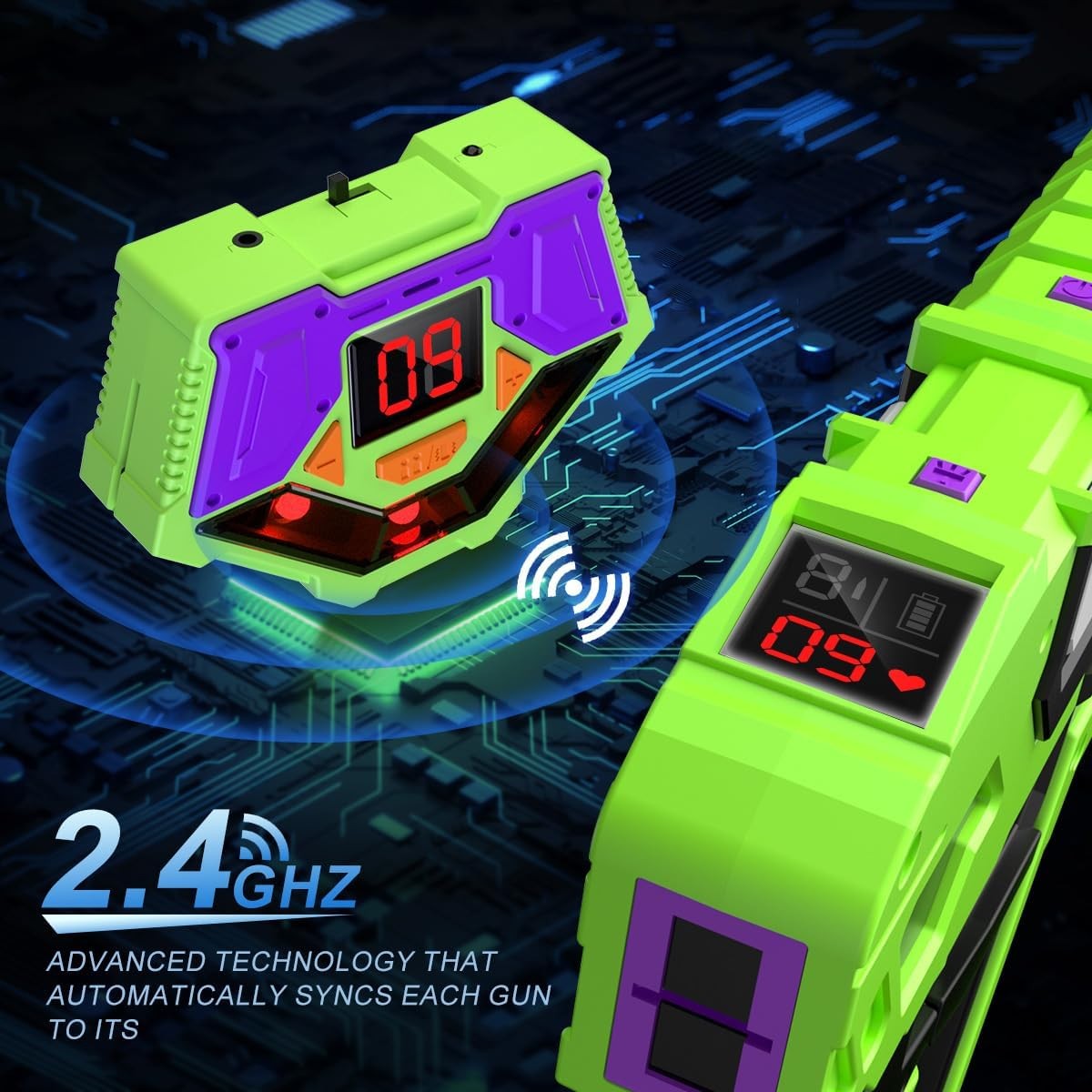 VATOS Laser Tag Guns Battle Game Electric Infrared Gun Set Toy Kids x4 Boy Girl Team Party Indoor Outdoor Game Christmas Gifts