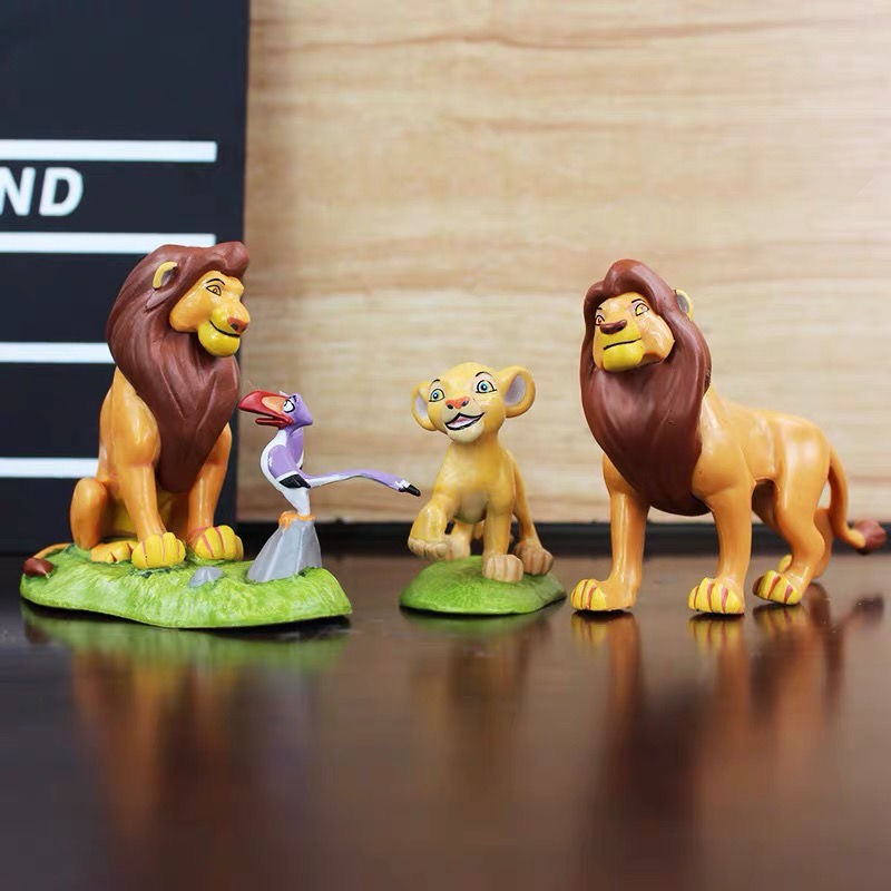 Anime O Rei Leão Simba Nala Timão Modelo Linda Estatueta Brinquedos para Meninos Enfeite de Carro Presentes de Festival para Crianças 9Pçs/Conjunto
